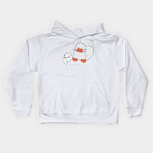 Corona Cat Orange Kids Hoodie